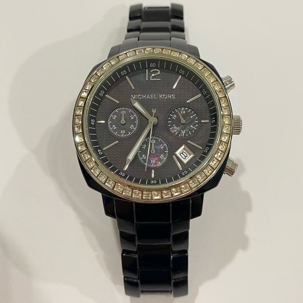 Women’s Michael Kors Black Watch w/ Diamond Accent